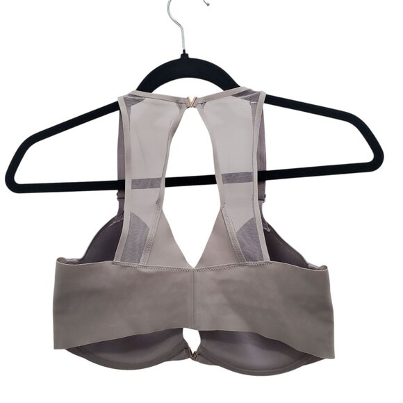 Victoria's Secret Lined‎ Demi Gray Mesh Keyhole Front Close Underwire Bra 34DDD - Picture 5 of 5